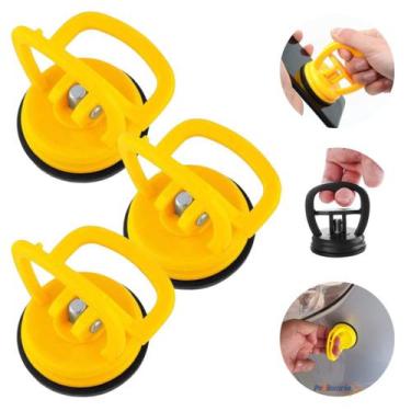 Imagem de Kit 03 Ventosa 6cm Sucção Até 5kg Desamassador Reparador De Carro Com 