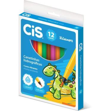 Imagem de Caneta Hidrográfica CIS Luxor 12 Cores - Pacote com 12 Unidades - Sert