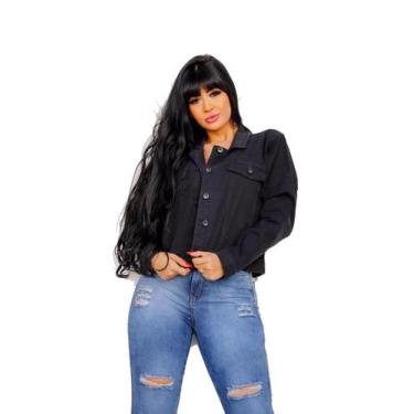 Imagem de Jaqueta Sarja Feminina Preta - TLT Modas, GG, Preto