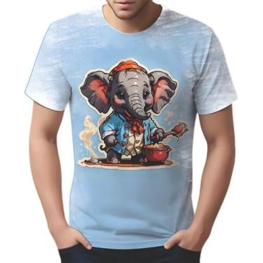 Imagem de Camiseta Camisa Tshirt Chefe Elefante Cozinheiro Cozinha 1 - Enjoy Sho