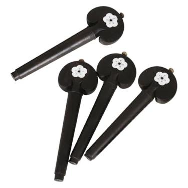 Imagem de menolana Conjunto de pinos de afinação de violoncelo, 4 peças, ajustador de corda de violoncelo, pinos leves de ébano para instrumento de cordas de 4/4
