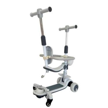 Imagem de Patinete Infantil 3 em 1 Com Assento e Protetor - Velorad, Cinza