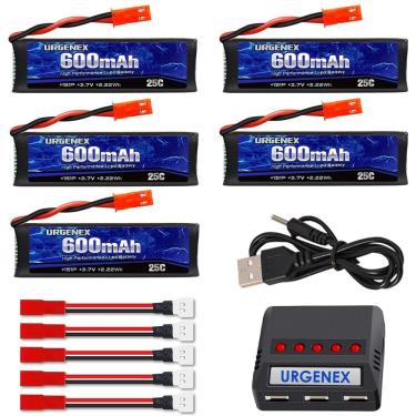 Imagem de Bateria Lipo URGENEX 600mAh 3,7 V com plugue JST para UDI U817