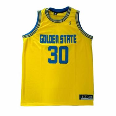 Imagem de Regata Basquete Masculina M10 Action Golden State, Ouro, G