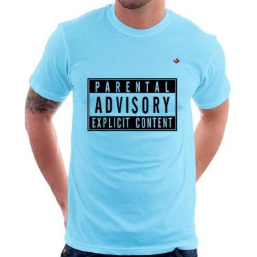 Imagem de Camiseta Parental Advisory: Explicit Content - Foca na Moda, Azul bebê