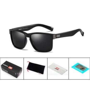 Imagem de Óculos Escuros Dubery Polarizados Quadrado  Lentes UV Preto , Azul