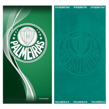 Imagem de Kit 2 Toalhas Palmeiras Banho Praia e Piscina Oficial Aveludada Licenciado Buettner