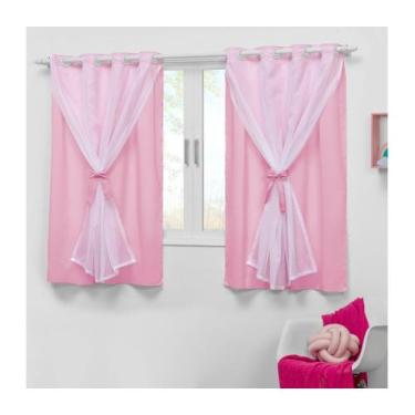 Imagem de Cortina para quarto de bebê 2,80x1,70 com forro e voal Teen - EMPÓRIO 