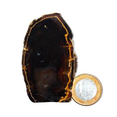 Imagem de 01 Geodo de Ágata Preta 200 a 250g 7 a 12cm Classe B - Varejo