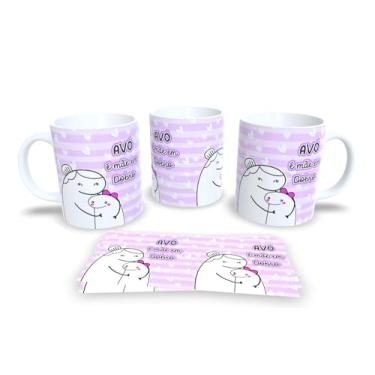 Imagem de Caneca dia dos Avós de Porcelana Personalizada Com Frases Engraçadas e Divertidas P21 (Avó é mãe em dobro)