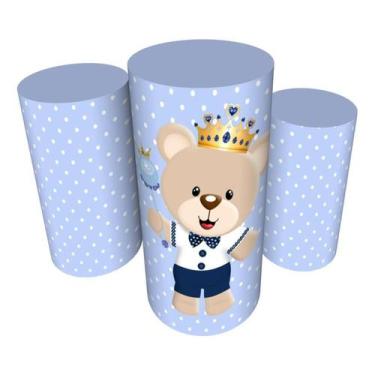 Imagem de Trio Capas De Cilindro C/ Elástico Ursinho Príncipe - Fadrix