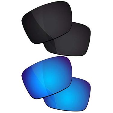 Imagem de RockShell Lentes polarizadas de substituição para óculos de sol Oakley TwoFace OO9189 - Preto Jet + Ice Blue