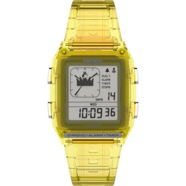 Imagem de Timex Relógio masculino Q LCA x Fortnite 35 mm - pulseira amarela mostrador digital caixa amarela, Amarelo