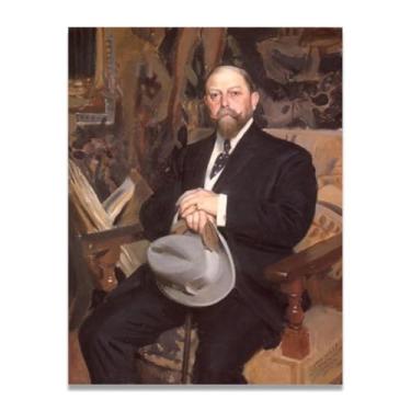 Imagem de LKXGRRSFG Impressões em tela Hugo Reisinger Anders Zorn - Arte de obra-prima sueca, decoração de parede serenidade de verão e coleção de galeria doméstica 50 x 65 cm