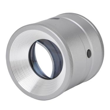 Imagem de Lupa de Joalheiros Iluminados 10x Com Lâmpada LED de Escala de Retículo Intercambiável para Jóias Gems Hobby Tool, White and Purple Light Rechargable Jewelhry Glass Glass