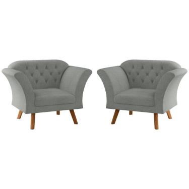 Imagem de Conjunto Poltrona Decorativa Roseira Linha Grafite