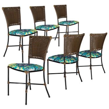 Imagem de Sala De Jantar Cadeiras Gramado Argila Em Fibra Sintética