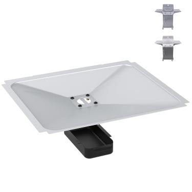 Imagem de BBQration Bandeja de graxa G325-5701-W1 com bandeja para Charbroil Performance 2 queimadores 463630021 463660421 463630422 463660021 463655021, bandeja coletora para substituição de bandeja de graxa