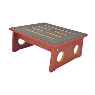 Imagem de Fenteer Resto de pé no escritório sob suporte de mesa, descanso de perna, anti -deslize, banquinho de denda portátil para gatina para jogos de escritório