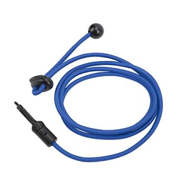 Imagem de Caiak Paddle Leashé alta resistência Canoe Paddle Rod Rod corda segura para navegar e passeio de barco Elastic Rape Plástico Tamanho de 120cm (Azul)