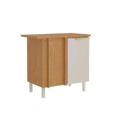 Imagem de Balcao Itatiaia Canto New Porto 1 Porta Cinamomo/Off White