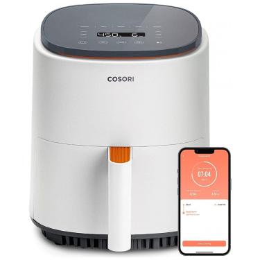 Imagem de Fritadeira Elétrica AirFryer Inteligente 3.7L  Para até 3 Pessoas, com Painel Digital, 1500W 110V, COSORI CAF LI401S, Branca