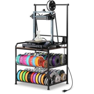 Imagem de Rack de impressora 3D AHOWPD para armazenamento de filamentos com rodas e 60 bobinas