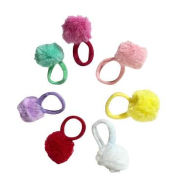 Imagem de Kit 3 Elásticos Xuxinha Pompom coloridas infantil p/ cabelo - Lynx Pro
