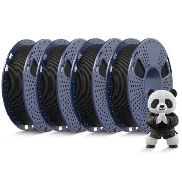 Imagem de SUNLU Pacote de filamentos de impressora 3D muticolor, filamento PLA de 1,75 mm, filamento perfeitamente enrolado, acabamento fosco liso, 1 kg no total, carretel de 0,25 kg, 4 pacotes, preto x 4