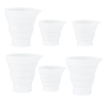 Imagem de Copos de medição de dosagem de líquido de lavanderia, bola de dosagem de silicone dobrável para condicionador de tecido de detergente dispensador de sabão líquido " (6 peças)