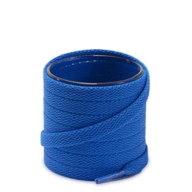 Imagem de Cadarços de sapato Shoemate cor sólida 5/16 polegadas para tênis e sapatos esportivos com 4 cadarços Aglets, 18 Sky Blue, 34"(86cm)