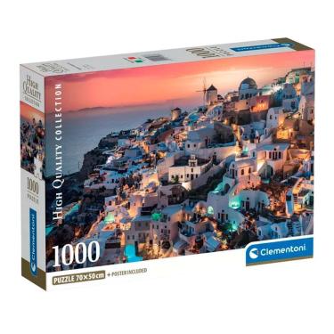 Imagem de Puzzle 1000 Peças Tons de Santorini - Clementoni 39933 Puzzle 1000 Peças Tons de Santorini  - Clementoni