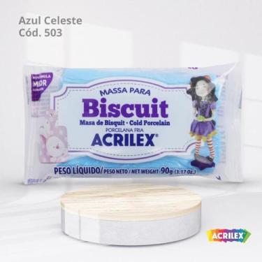 Imagem de Massa para biscuit 90g azul celeste - ACRILEX