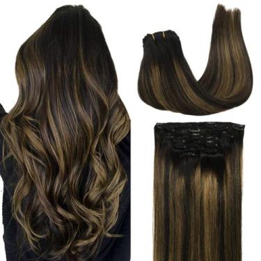 Imagem de Extensões de cabelo clip-in GOO GOO Real Human Hair 120g 40cm