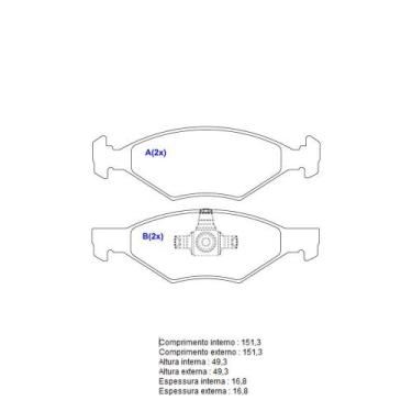 Imagem de Pastilha Freio Convencional Dianteira Sistema Teves 2196 Syl