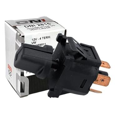 Imagem de Chave Interruptor Ventilador 2815 Painel Compatível com Gol Voyage Parati Saveiro 1988 a 1995 Santana Quantum 1984 a 1992 12V 4 Terminais