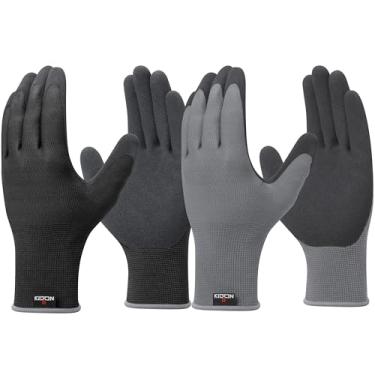 Imagem de NoCry Luvas de jardinagem masculinas com aderência forte e pontas de tela sensível ao toque — Luvas de jardim revestidas de borracha respiráveis com destreza superior — Luvas de jardim confortáveis