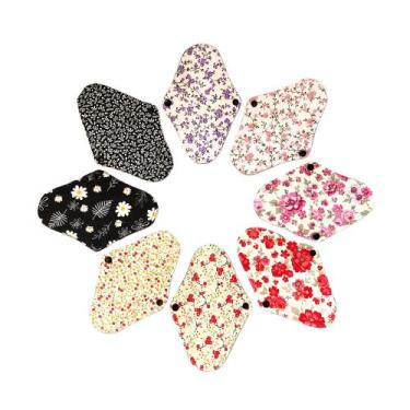 Imagem de Kit 8 Absorventes ecológicos impermeáveis - Aflorarte 