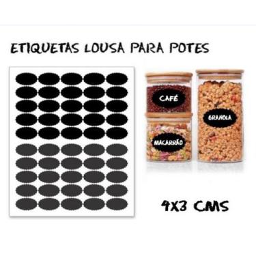 Imagem de 20 Etiquetas Lousa 4x3 cms VINTAGE + Caneta Giz Branca - Etiquetas Col