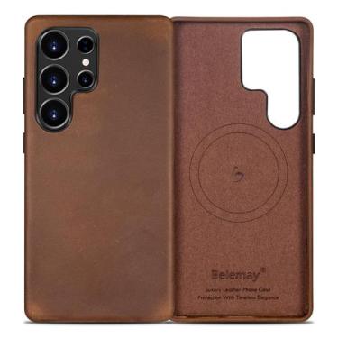 Imagem de Capa de telefone em couro Belemay para Samsung Galaxy S25 Ultra