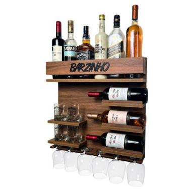 Imagem de Barzinho de Parede com Adega Whisky Bacardi Gin Barzinho Im - Co2Beer