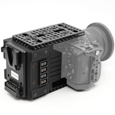 Imagem de FusionRig Novo módulo de expansão de gaiola de câmera Cineback compatível com FX3/FX30 suporta exibição de tensão com 4 D-Tap, duas portas USB-C