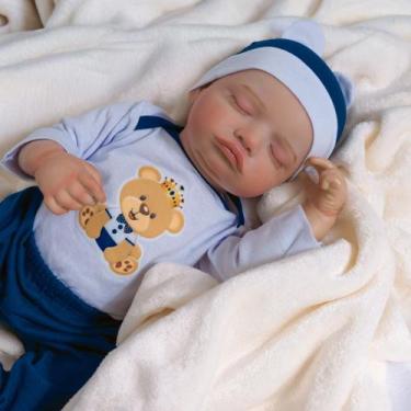 Imagem de Boneca Bebê Reborn Rosale Em Silicone Realista Pode dar Banho  - Adora