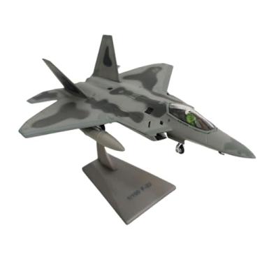 Imagem de TTETTZ Avião de brinquedo fundido em liga 1/100 F22, modelo de avião, ornamento, material didático, lembrança com suporte de exibição para armário de TV e