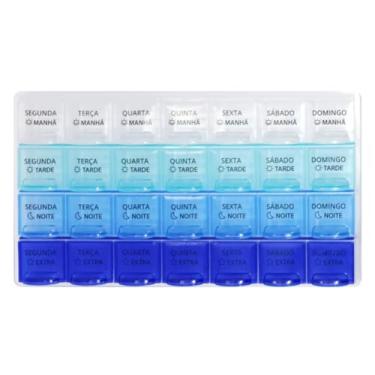 Imagem de Porta Comprimido DiáRio Semanal E Mensal 28 Compartimentos Caixa PortáTil Para ReméDios Medicamentos(Rosa)