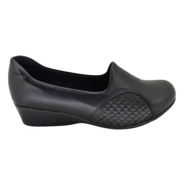 Imagem de Sapato Modare Anabela Napa 7014229 - Feminino, Preto, 37