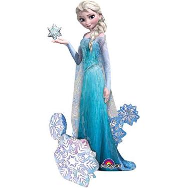 Imagem de Frozen's Elsa The Snow Queen Airwalker Birthday Balloons Decoration - 57" Inches
