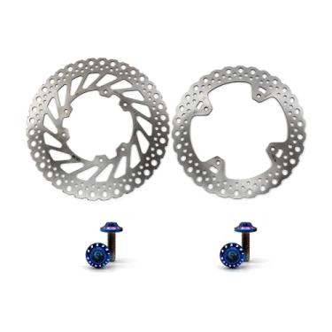 Imagem de Arashi Discos de freio dianteiros traseiros rotores com parafusos de montagem para Honda CRF250R 2004-2021, CRF250RX 2019-2021, peças de acessórios de substituição de motocicleta
