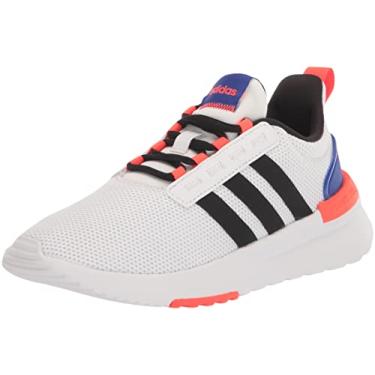 Imagem de adidas Tênis de corrida Kids Racer TR21, branco/preto/azul lúcido, tamanho 40 unissex infantil, Branco/preto/azul lúcido, 10 Toddler