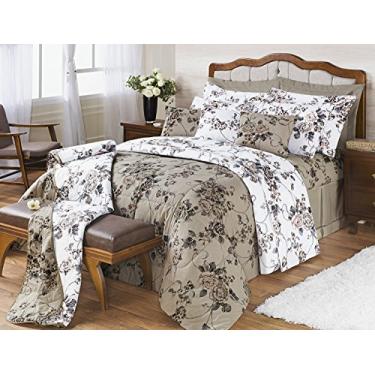 Imagem de Kit Edredom Casal Queen 5 Peças Desire 100% Algodão 200 Fios Samara